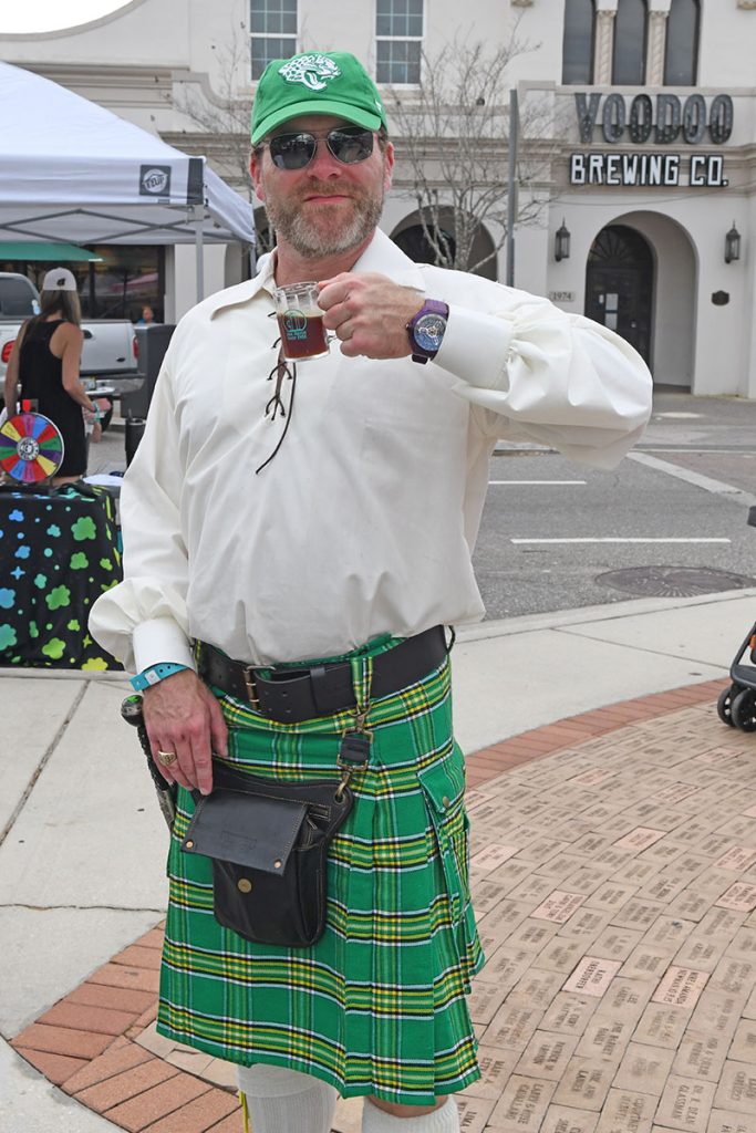 Robby Sharp dressed for the occasion during the afternoon full of festivities.