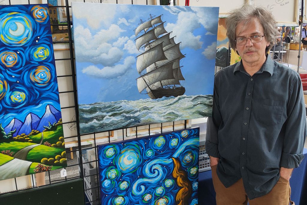 Victor Manino at his booth