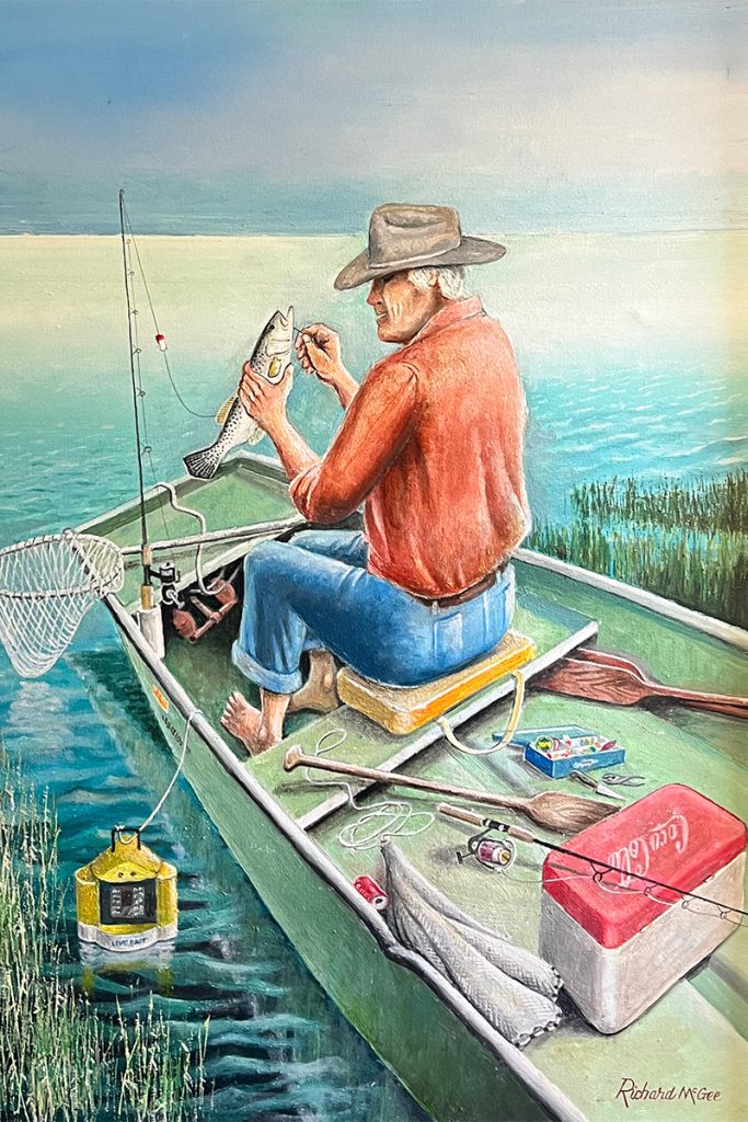 An oil painting by artist Richard McGee.