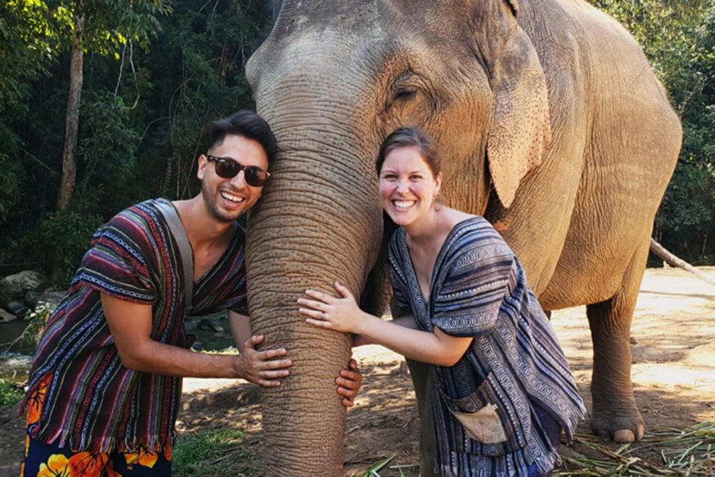 Alexei and Noelle Acosta on their honeymoon in Thailand