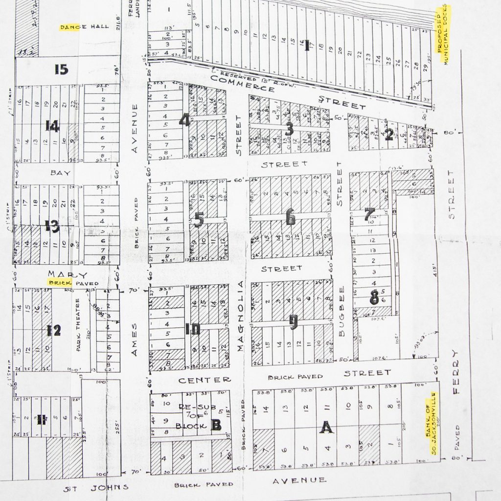 This 1924 plat map of the South Jacksonville neighborhood can be viewed in the Florida Collection’s vertical files.