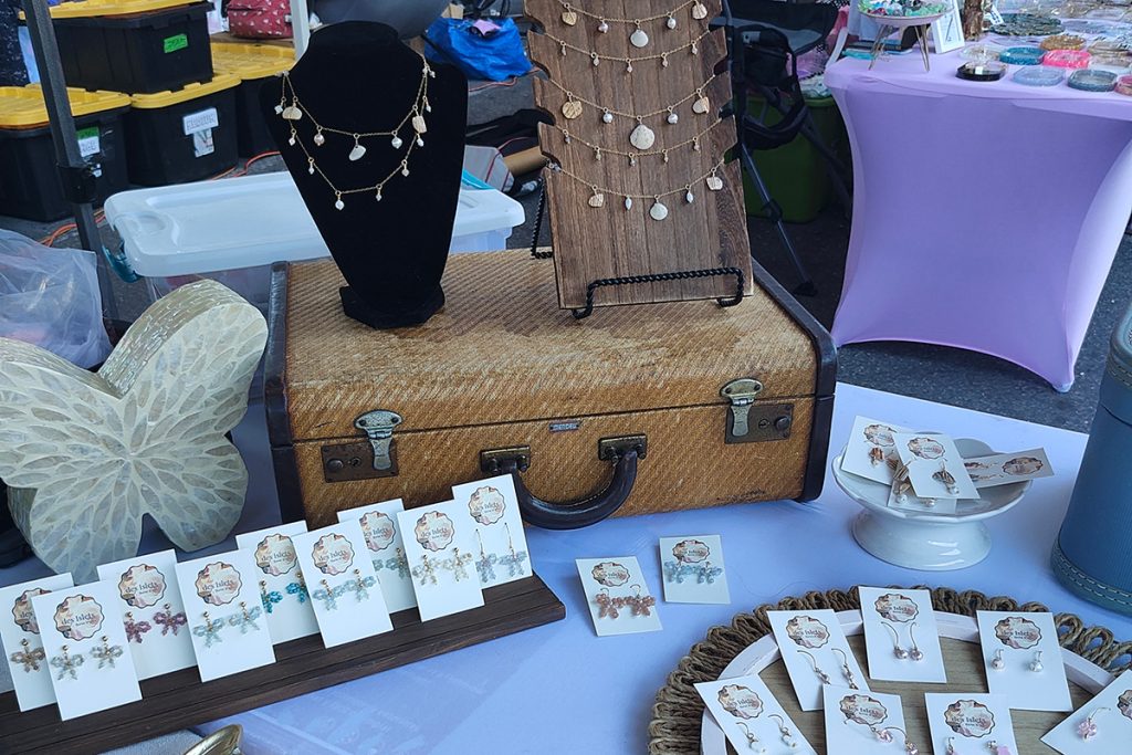 jewelery on display table