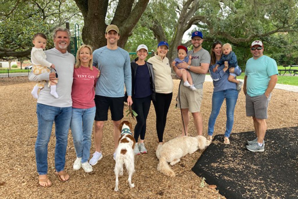 Brooks Andrews and Cathie Clark with their family