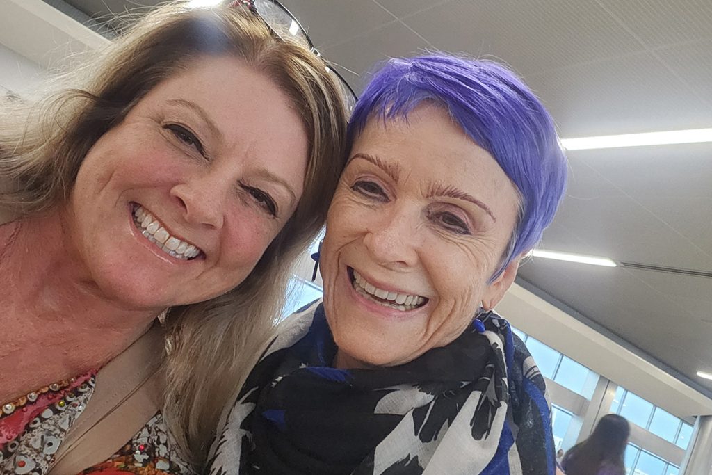 Debra McGregor and Gunnell Humphreys in the Atlanta Airport