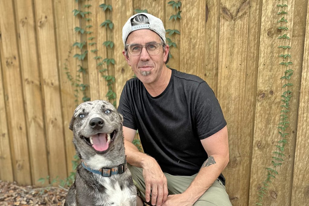 Five Star Veteran Luke with his Catahoula mix Blue, 2.