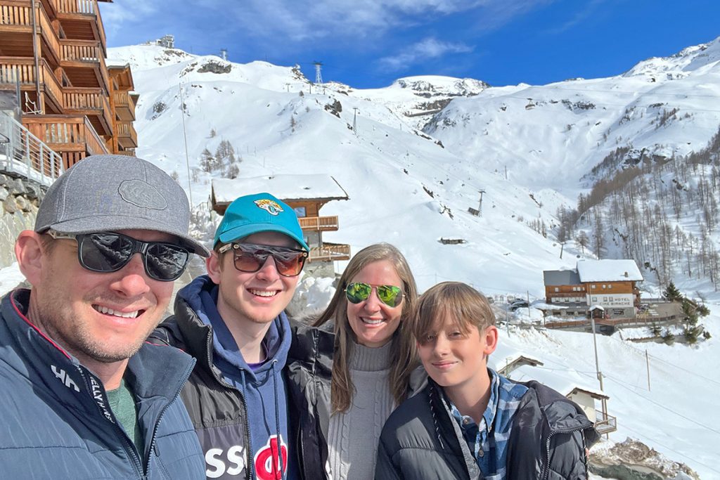 The Powells on a trip to Italy
