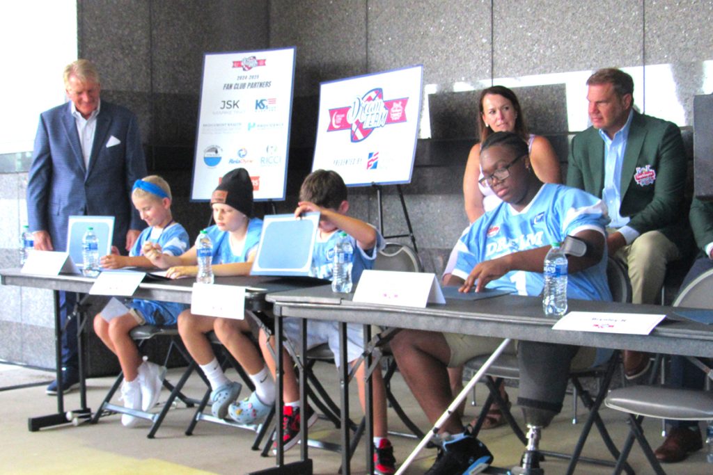The Dream Team participates in Signing Day at EverBank Stadium.