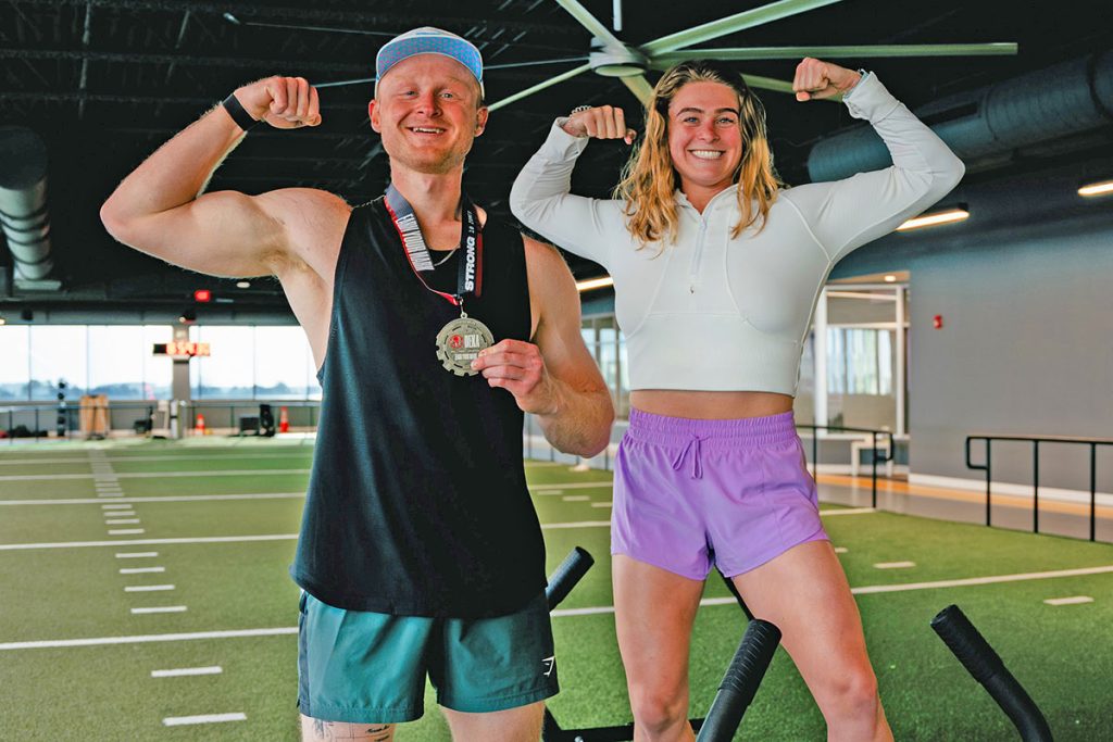 Britt Aubley with her brother, Bruce Aubley