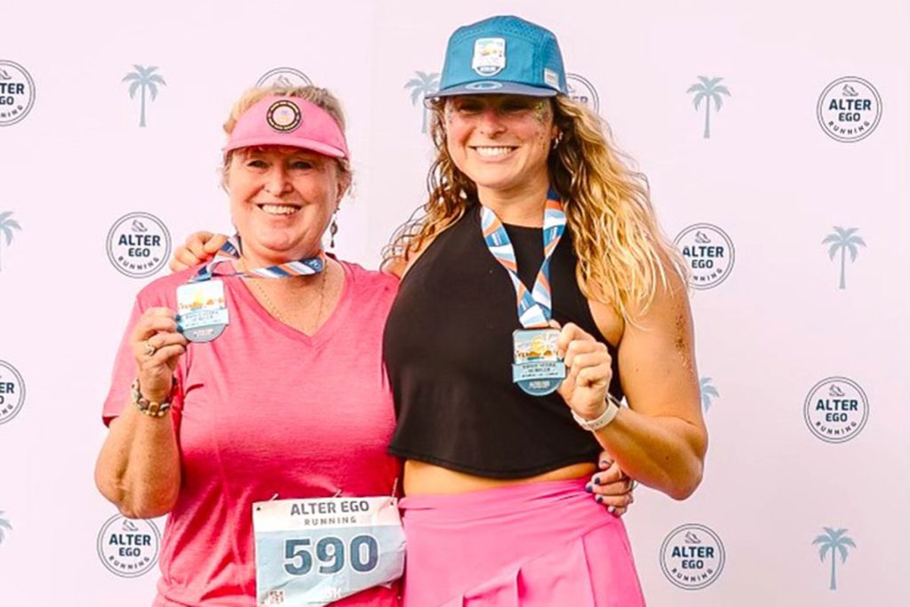 Britt Aubley with her mother, Lisa Aubley