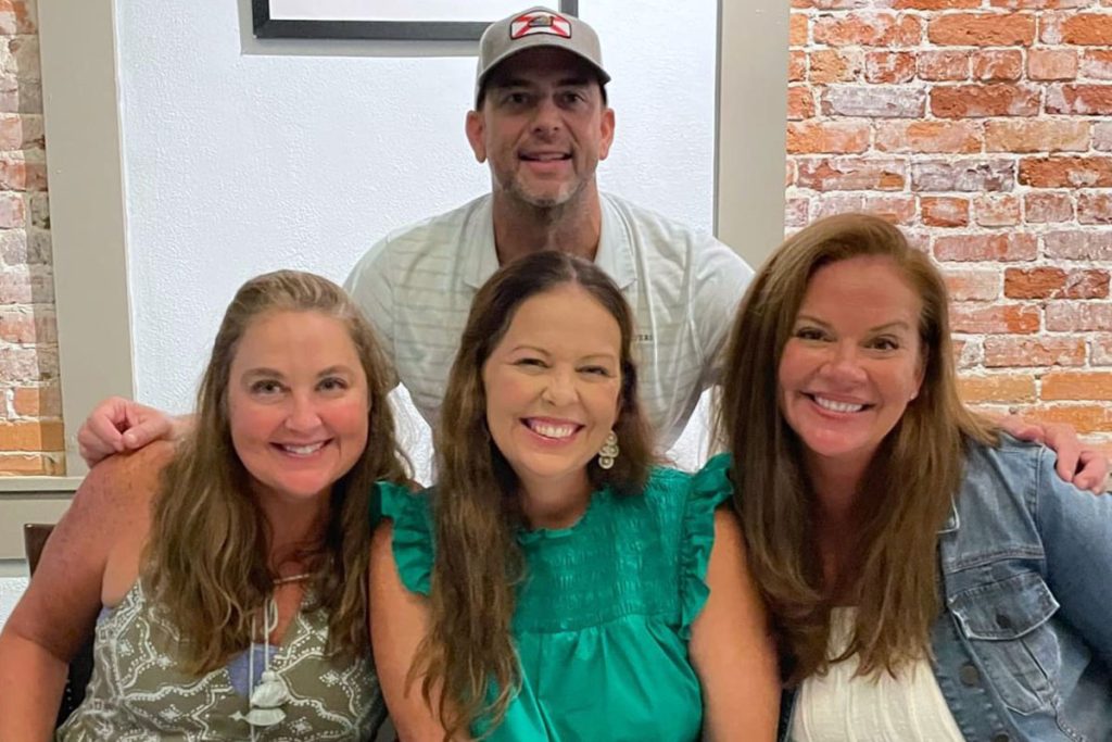 Natalie Wells with her siblings, Stephen Jenkins, (left to right), Lenore McWey and Kathryn Jenkins