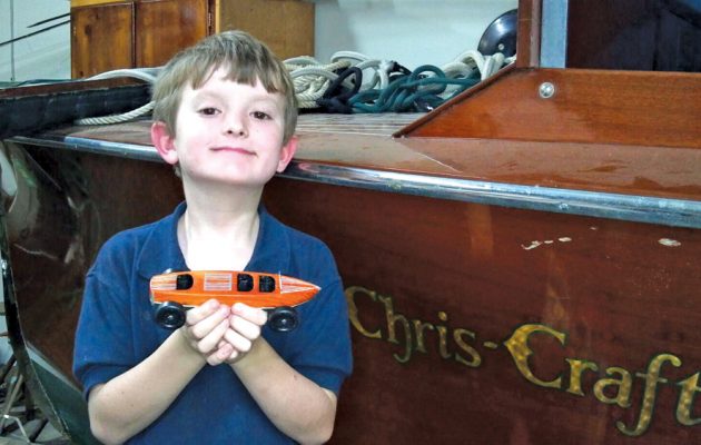 Chris Craft boat inspires student’s derby car
